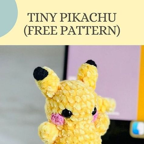 Pokemon Crochet Patterns Free Pikachu, Crochet Characters Amigurumi, Crochet Characters Free Pattern, Pokemon Free Crochet Patterns, Easy Crochet Amigurumi Free Patterns, Pokemon Crochet Patterns Free, Pokémon Crochet, Amigurumi Characters, Pokemon Amigurumi