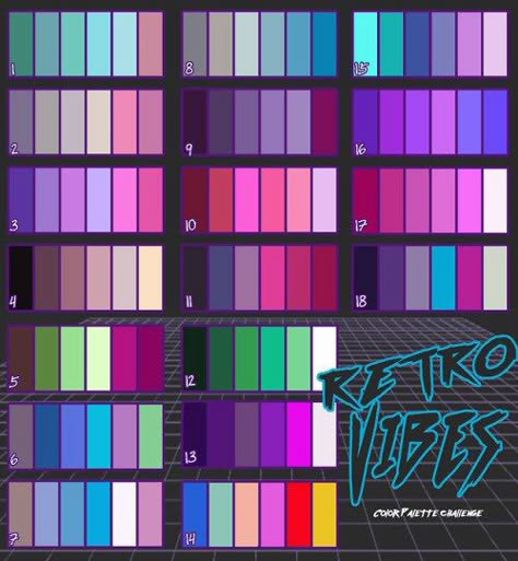 Rgb Palette, Neon Colour Palette, Minecraft Banner Designs, Retro Color Palette, Cool Color Palette, Color Palette Challenge, New Retro Wave, Color Schemes Colour Palettes, Palette Art