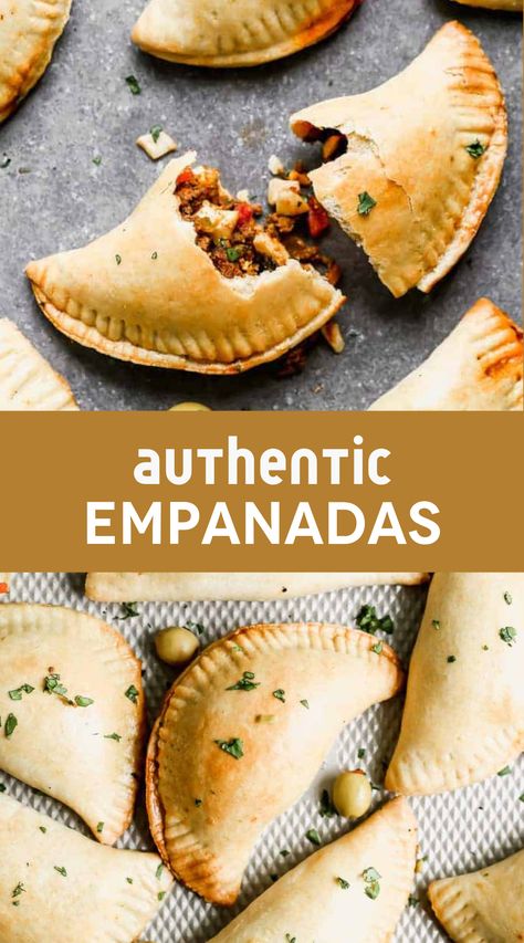 Golden-brown beef empanadas with homemade dough and savory filling, served on a plate for a family dinner. Taco Empanadas Recipe, Easy Large Meals, Sourdough Empanada Dough, Empanadas Recipe Beef, Easy Beef Empanadas Recipe, Easy Beef Empanadas, Homemade Empanada Dough, Argentine Empanadas, Empanada Dough Recipe