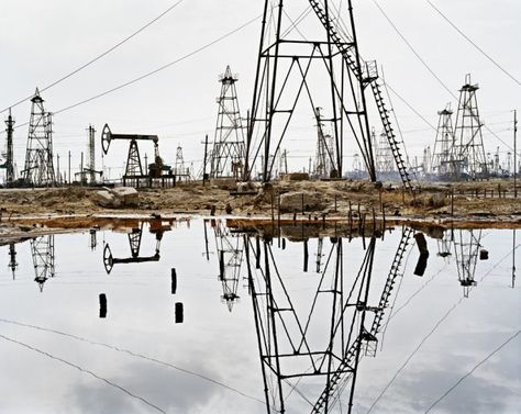 SOCAR Oil Fields - Baku Azerbaijan  #abandoned #socar #fields #baku #azerbaijan Edward Burtynsky, Power Lines, Oil Industry, Baku Azerbaijan, History Of Photography, Contemporary Photographers, Oil Rig, Contemporary Photography, Instagrammer