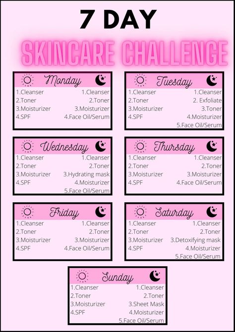 7 Day Skin Cycling Skincare Routine Printable Planner Weekly Skincare Challenge Skin Cycling Skin Barrier Repairing - Etsy Skin Care Challenge, Weekly Skincare, Skin Cycling, Haut Routine, Routine Printable, Skin Care Routine Order, Basic Skin Care Routine, Perfect Skin Care Routine, Healthy Skin Tips