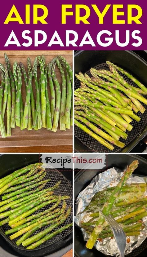 Air Fryer Asparagus. Today is all about showing you how to cook asparagus in the air fryer. You will love how crispy this asparagus is, how good it tastes and how simple it is for everyday air frying. Cook Asparagus In Air Fryer, Fried Asparagus Recipes, Air Fry Asparagus, Air Fried Asparagus, Asparagus In The Air Fryer, Air Fryer Asparagus, Fried Asparagus, Cook Asparagus, Asparagus Recipes