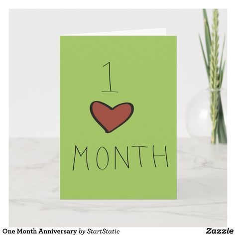 One Month Anniversary Card Anniversary Card Ideas, Happy One Month Anniversary, 1 Month Anniversary, 6 Month Anniversary, Month Anniversary, One Month Anniversary, Anniversary Boyfriend, Cards For Boyfriend, Happy Birthday Funny