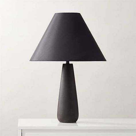 Ornado Small Black Table Lamp + Reviews | CB2 Square Table Lamp, Cement Table, Concrete Table Lamp, Black Table Lamp, Pink Table Lamp, Bronze Floor Lamp, Bronze Table Lamp, Glass Floor Lamp, Black Cement