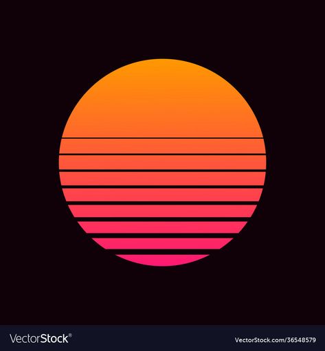 Synthwave Typography, 1980s Futurism, Synthwave Poster, Sunset Graphic Design, Synthwave Art, 90s Logo, Photoshop Tutorial Graphics, Retouching Photoshop, Retro Wave