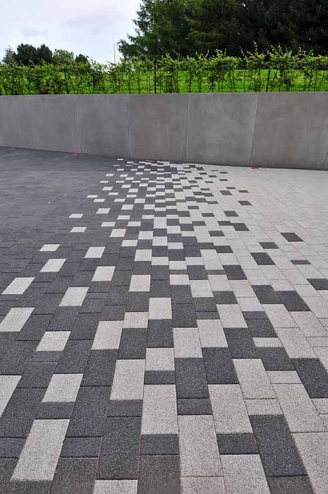 Perfecting Paving Patterns Plaza Paving Design, Landscape Paving, Paver Patterns, Pavement Design, Paver Blocks, Paving Pattern, Paving Ideas, Paver Designs, Paving Design