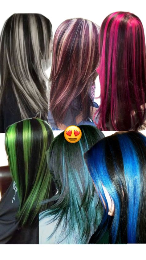 70 Hairstyles, Skunk Hair, Julia Fox, Hair Color Underneath, Cute Hair Colors, Hair Inspiration Long, Bella Hair, Hair Color Streaks, Hair Streaks