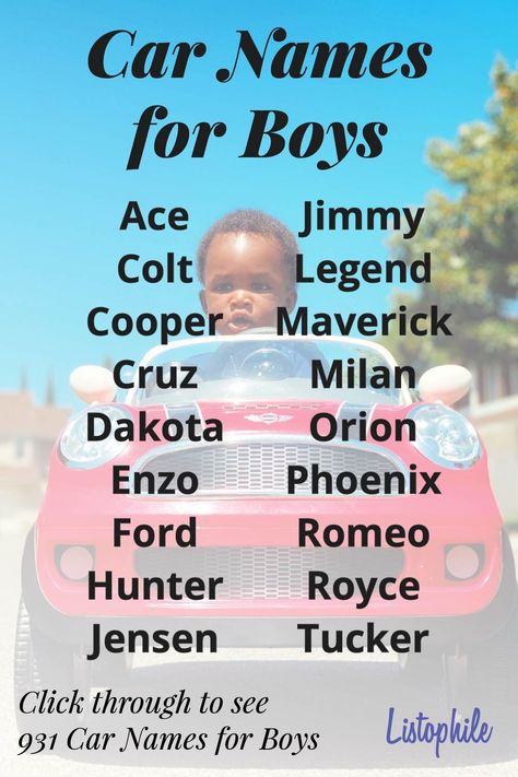 Car Names Ideas, Badass Boy Names, Cool Baby Boy Names, Cool Boy Names, Old Fashioned Cars, Dragon Names, Unisex Name, Boy Car, Creative Names