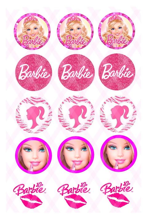 Barbie Cupcakes, Barbie Decorations, Barbie Party Decorations, Barbie Birthday Cake, Barbie Theme Party, Free Barbie, Barbie Printables, Custom Barbie, Barbie Inspired