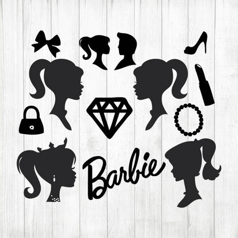 INSTANT DOWNLOAD - Barbie Silhouette, Barbie Svg, Barbie Silhouette Svg, Barbie ClipArt,Barbie Silho Barbie Silhouette Printable, Silhouette Barbie, Barbie Clipart, Barbie Svg, Barbie Painting, Barbie Tattoo, Barbie Silhouette, Cheetah Print Wallpaper, Printable Clip Art