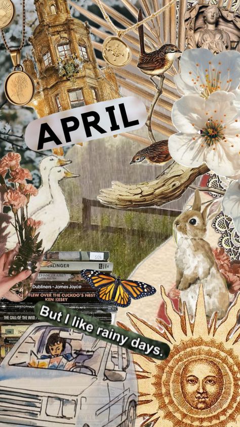 April Wallpaper #april #wallpaper #rainydays #rain #nature #beauty #vintage #animals #months #flowers #spring Wallpaper April, Spring Lockscreen Aesthetic Collage, April Collage Wallpaper Laptop, April Wallpapers, April Core, April Aesthetic Wallpaper, April Collage Wallpaper, April Aesthetic Month, April Collage