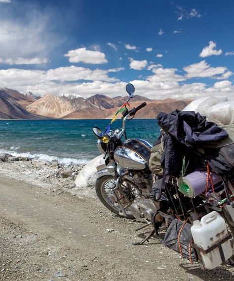 Bike Travel Photography, Magnetic Hill, Pangong Lake, Nubra Valley, Travel Destinations In India, India Travel Places, Bike Travel, Backpacking India, Leh Ladakh