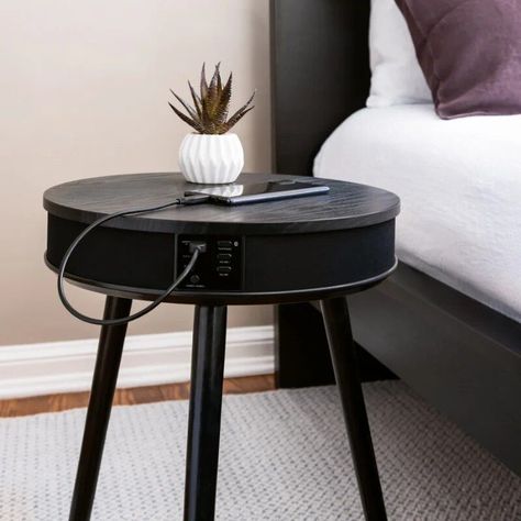 Introducing the ultimate addition to your modern living space – a sleek, black end table that does more than just hold your beverages. This innovative piece is designed to elevate your home’s functionality and entertainment with its integrated Bluetooth speaker and convenient USB charging port. Perfect for those who appreciate both style and technological sophistication in their furniture. Shop here: https://plumbra.shop/modern-bluetooth-speaker-end-table-with-usb-charging-port/ Black End Table, Wooden Speakers, Modern Living Space, Black End Tables, Speaker Enclosure, Room Ambiance, Phone Charging, Bluetooth Speakers, Home Entertainment