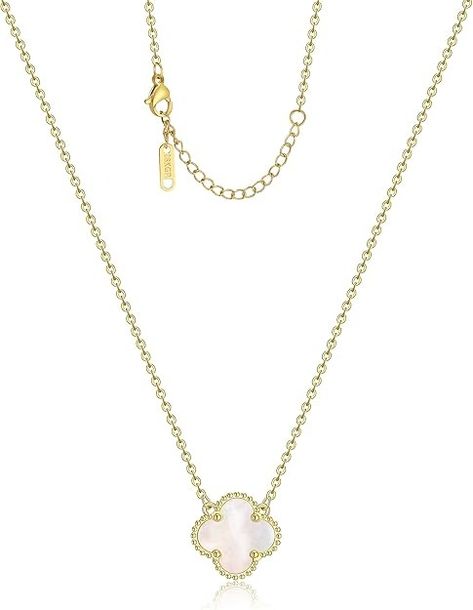 Amazon.com: AIPPK Clover Pendant Van Cleef Necklace for Women 18K Gold Plated White Four Leaf Clover Necklace Lucky Dainty Jewelry Gifts for Women : Clothing, Shoes & Jewelry Clover Club Cocktail, Van Cleef Necklace, Four Leaf Clover Necklace, Clover Pendant, Chrismas Gifts, Dainty Gold Necklace, Clover Necklace, Four Leaf, Van Cleef