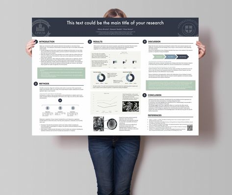 This is a PowerPoint research poster templates that could help your present your study in scientific conferences. Hey there, I'm Marc. I'm a student and I've been around the academic poster block a few times. I have spend hours trying to get the right design and layout for poster and so I decided to create this template to save you time, effort, and maybe even a few gray hairs.  Specs : ‣ Size : Landscape (horizontal) A0 format : (118.9 cm x 84.1 cm or 46.8 inches x 33.1 inches) ‣ Formats : PowerPoint (.PPTX file) ‣ Dummy text with comprehensive recap and tips on how to write a research poster  So go ahead, take a break from the scientific poster struggle and let me help you get to your destination faster. On your way I almost guarantee that you'll get a laugh from my inspiration for the d Scientific Research Poster Design Layout, Scientific Poster Template Powerpoint, Academic Poster Template, Powerpoint Poster Template, Scientific Poster Design, Academic Poster, Cells Project, Conference Poster, Scientific Poster