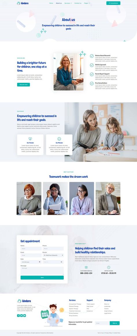 Child Therapist & Psychologist Service Website Template Psychologist Website Design, Trust Building Activities, Therapy Website Design, Online Psychologist, Mental Therapy, Medical Website Design, Therapy Website, Mental Health Clinic, Child Psychologist