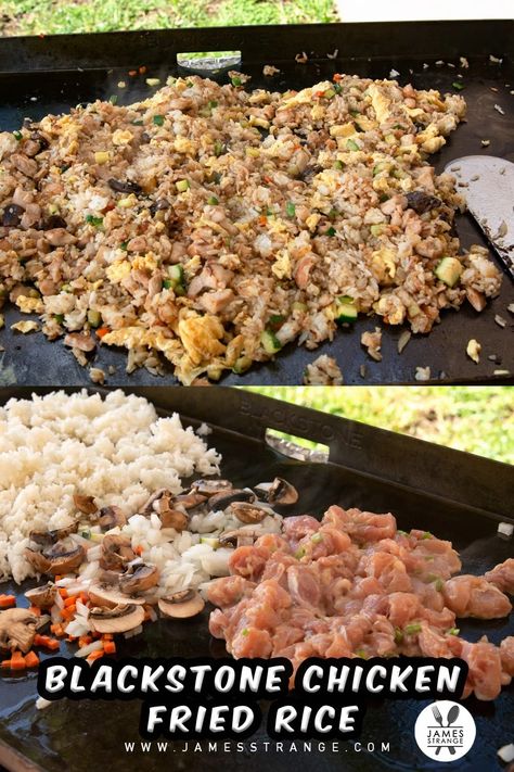 Discover the joy of easy cooking as you create a scrumptious chicken fried rice feast on your Blackstone griddle. Rice On Blackstone Griddle, Fried Rice On Blackstone Griddle, Blackstone Chicken, Blackstone Griddle, Seasoned Rice, Chicken Fried Rice, Chicken Fried, Fried Rice Recipe, Chicken Marinades