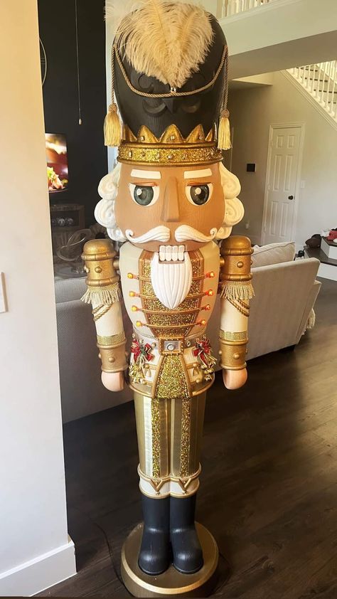 Life Size Nutcracker, Nutcracker Decor, Nutcracker Christmas, Life Size, Nutcracker, Christmas Time, Christmas, Gold