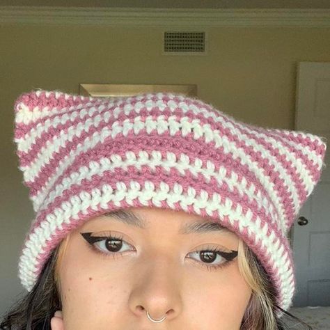 Crochet Hat Cat Ears, Cat Ear Hat Crochet, Cat Crochet Beanie, Cat Crochet Hat, Knitted Cat Hat, Crochet Cat Ear Hat, Knit Cat Hat, Cat Hat Crochet, Easy Crochet Beanie