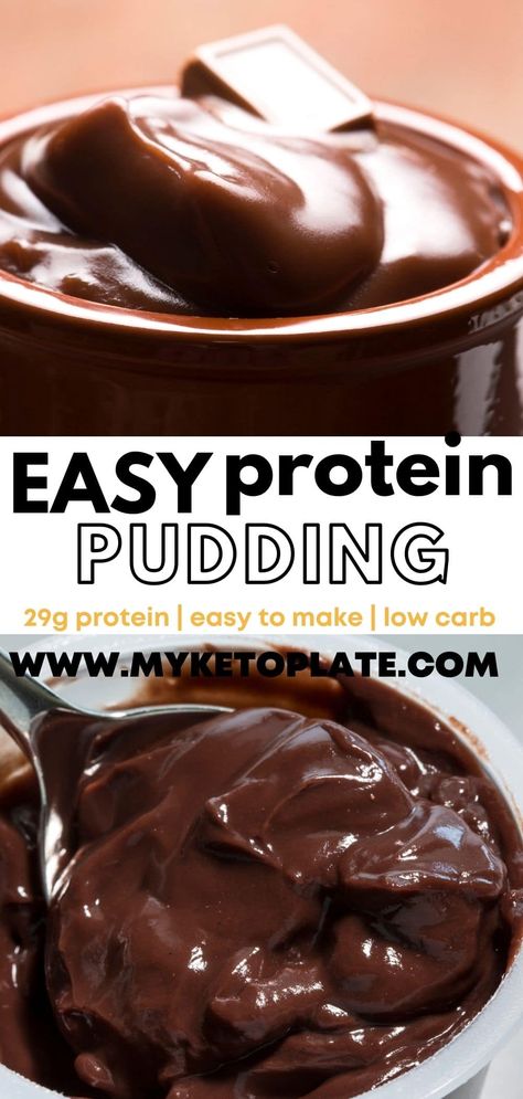 Homemade Protein Pudding, How To Make Protein Pudding, High Protien Pudding, Protein Instant Pudding, Pudding Mix And Protein Powder, Chocolate Protein Pudding Recipes, Easy Protein Pudding, High Protein Chocolate Pudding, Keto Protein Pudding