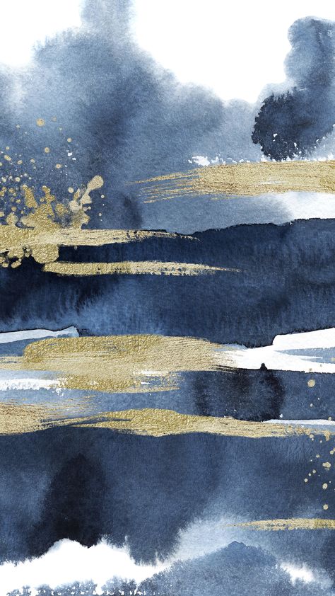 Navy Gold Palette, Navy Artwork, Complementary Color Scheme, Navy Blue Art, Gold Art Print, Sophisticated Art, Gallery Space, Paper Illustration, Illustration Wall Art