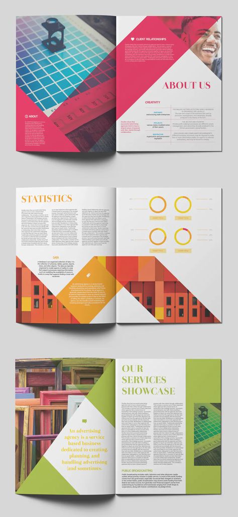 Colorful Business Brochure Template INDD - 16 unique layouts. Brochure Design Creative Unique, Modern Brochure Design Creative, Paleo Pescatarian, University Brochures, Brochure Design Creative, Business Brochure Design, Modern Brochures, Creative Brochure, Brochure Layout