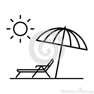 Umbrella Outline, Cruise Countdown, Umbrella Cartoon, Summer Chairs, Umbrella Drawing, Umbrella Illustration, Summer Umbrella, Summer Logo, Journal Page Ideas