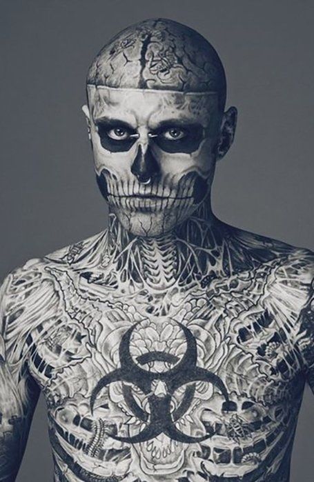 Skull Tattoo Cool Face Tattoos, Skull Face Tattoo, Hd Tattoos, Rick Genest, Badass Skulls, Body Tattoo Design, Tattoo Man, Sailor Tattoos, Skeleton Face