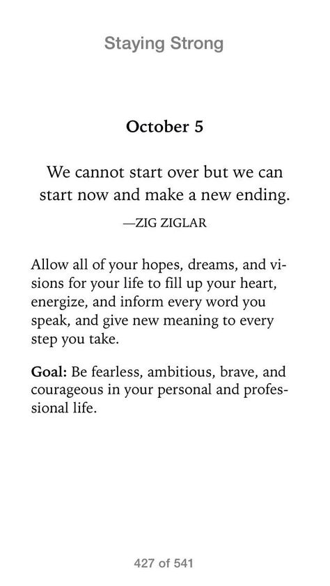 We cannot start over but we can start now and make a new ending October 5th - Demi Lovato staying strong 365 days 2022 Quotes, Staying Strong, October 5th, Inspiring Photos, Healing Words, Crazy Quotes, October 5, Start Now, Thought Of The Day