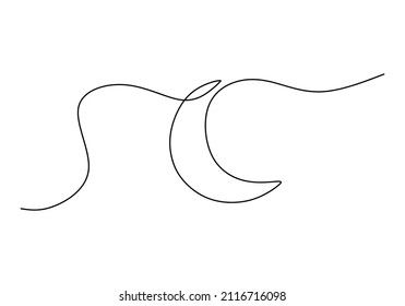 One Line Sun And Moon Tattoo, Moon Single Line Tattoo, Single Line Moon Tattoo, One Line Moon Tattoo, Single Line Illustration, Single Line Art Tattoo, Moon Tattoo Line, Crescent Moon Sketch, Moon Line Tattoo