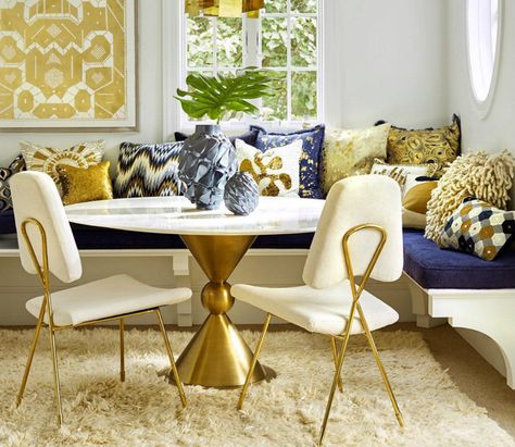 Glam Rooms, Dining Room Design Modern, Colorful Interior, Dynamic Composition, Neutral Room, Jonathan Adler, Decoration Inspiration, Modern Dining Table, Best Interior Design