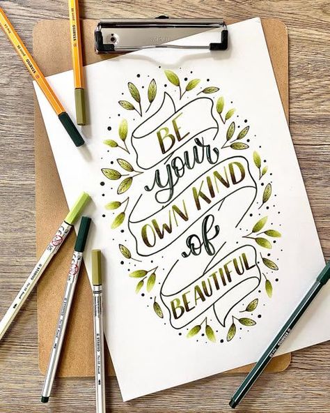 Brush Pen Quotes, Brush Pen Art Drawing, Calligraphy Quotes Doodles, Brush Lettering Quotes, Diy Quotes, Watercolor Quote, Canvas Art Quotes, Calligraphy Art Print, Lettering Art