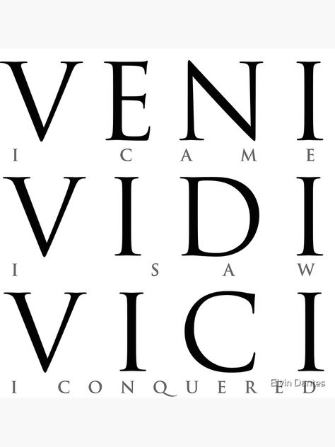 "Veni Vidi Vici (I Came I Saw I Conquered)" Art Print for Sale by elvindantes | Redbubble Vene Vidi Vici Tattoo, I Came I Saw I Conquered, I Came I Saw I Conquered Tattoo, Vvv Tattoo, Vini Vidi Vici Tattoo Men, Veni Vidi Vici Tattoo Design, Veni Vidi Vici Meaning, Vini Vidi Vici Tattoo, Vini Vidi Vici