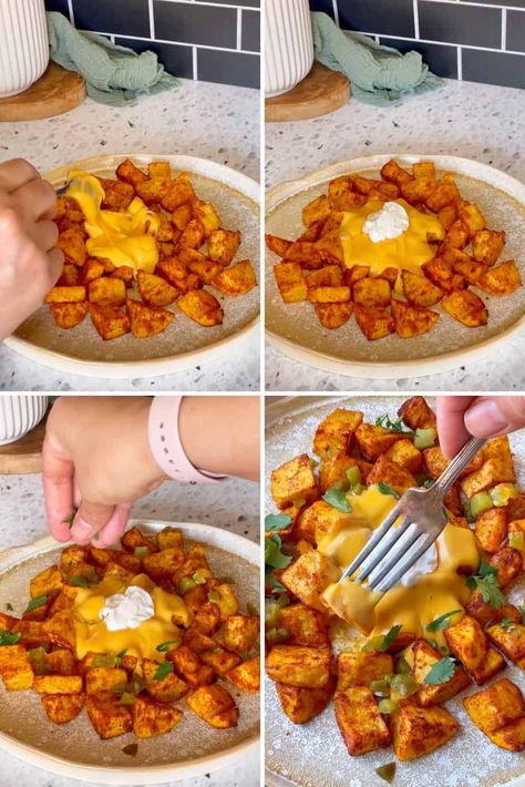 Taco Bell Air Fryer, Copycat Taco Bell Potatoes, Taco Bell Potatoes Air Fryer, Loaded Potato Griller Taco Bell, Potato Tacos Air Fryer, Cheesy Fiesta Potatoes Taco Bell, Taco Bell Potato Soft Taco, Taco Bell Potatoes Copycat Recipes, Nacho Fries Taco Bell Recipe