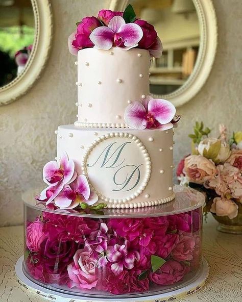 Rose Cake Design, Diy Wedding Cake, Elegant Birthday Cakes, Barbie Cake, Cake Decorating Designs, Elegant Wedding Cakes, Cake Lover, Cake Designs Birthday, Occasion Cakes