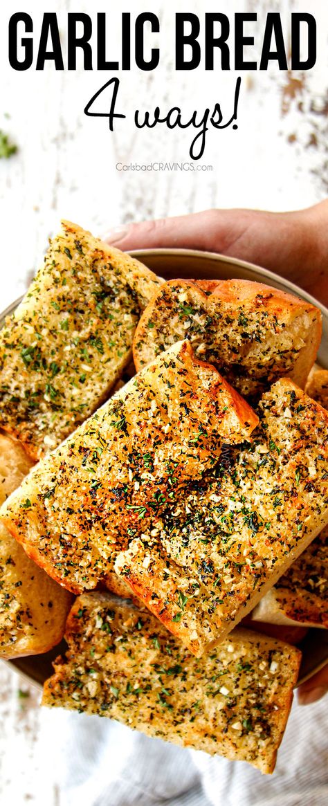 The BEST Garlic Bread!  My family adores this bread - we eat it with everything! It’s fresh, flavorful, buttery, garlicky, quick, easy and 1000X better than store bought!    (Make ahead & freezer instructions)  #garlic #bread #garlicbread #bread #breadrecipes #sidedish #dinner #butter #dinnerrecipes #dinnerideas #dinnertime #easyrecipe #easydinner #easydinnerrecipe #recipe #recipeoftheday #recipeoftheday #recipeideas #recipeseasy Best Garlic Bread, Freezer Garlic Bread, Homemade Freezer Garlic Bread, Frozen Garlic Bread Grilled Cheese, Cheap Garlic Bread, Best Garlic Bread Recipe, Yats Copycat Garlic Bread, Homemade Garlic Bread Recipe, Frozen Garlic Bread