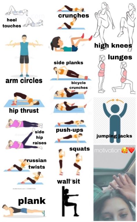 Weighted Sit Ups, Workout Russian Twist, Crunches Vs Sit Ups, Oblique Twist Squat, Pull Ups Alternative Exercise, Arm Circles, Heel Touches, Wall Sits, Bicycle Crunches