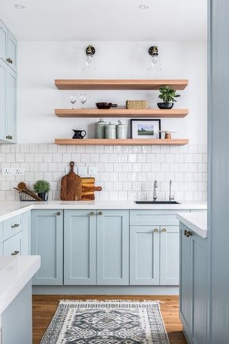 Glazed Tile Backsplash, Timeless Kitchen Backsplash, Kitchen Backsplash Tile Designs, Marble Backsplash Kitchen, Scandi Kitchen, Modern Backsplash, Light Gray Cabinets, Mosaic Backsplash Kitchen, White Subway Tile Backsplash