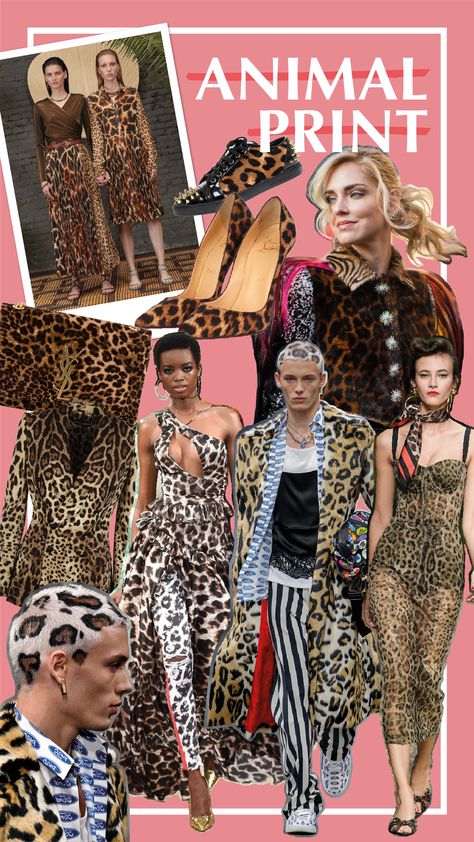 Animal Print Party Outfits, Animal Print Fashion Illustration, Animal Inspired Fashion, Animal Print Birthday Party, Animal Print Clothes, Outfit Animal Print, Jungle Fashion, Textile Pattern Design Fashion, Video Trends