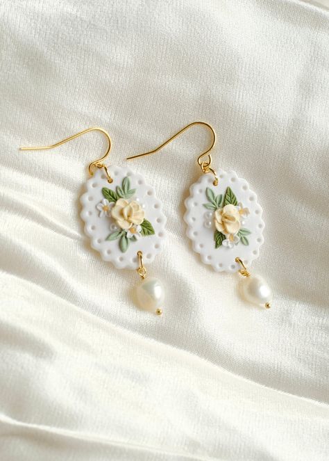 Shop All – Page 3 – Valley + Vetiver Earrings Diy Ideas, Clay Earrings Diy Ideas, Whimsical Polymer Clay, Clay Earrings Diy, Ceramic Christmas Decorations, Fimo Jewelry, Polymer Clay Flower Jewelry, Flower Colors, Handmade Clay Jewelry