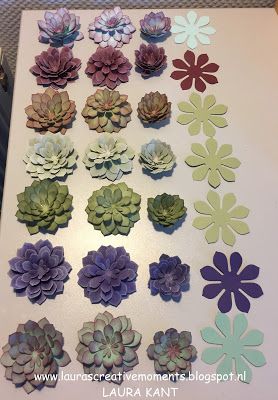 Laura's Creative Moments: Enjoy the little things ... Paper Succulents, Paper Garden, Diy Flores, Desain Quilling, Fleurs Diy, Succulent Art, Garden Suite, Paper Plants, Paper Flower Tutorial