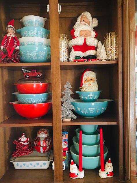 Pyrex Collection, Christmas Display, Vintage Pyrex, Pyrex Vintage, Pyrex, Holiday Decor, Glass, Christmas, Quick Saves