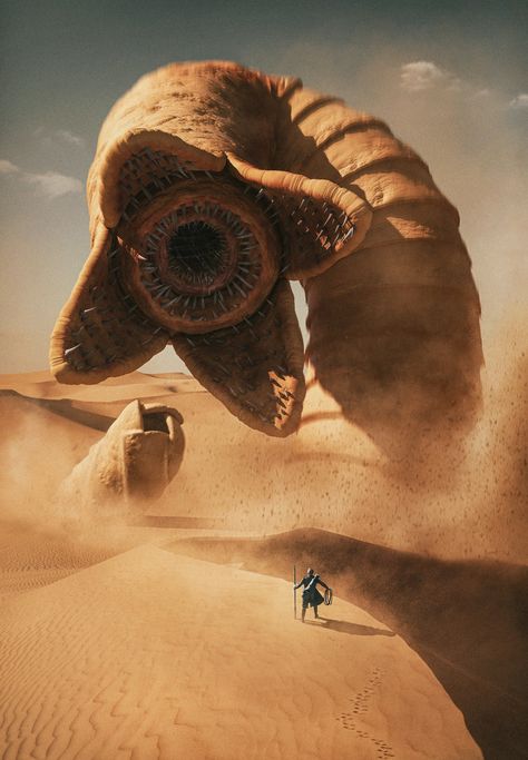 Dune Messiah, Dune Film, Dune Art, Arte Alien, Fantasy Beasts, 다크 판타지, Monster Concept Art, Alien Creatures, Fantasy Places