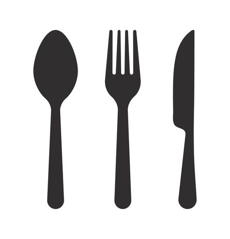 Fork Spoon Knife Cutlery Vector Icon Illustration Cutlery Logo Design, Fork And Spoon Illustration, Cutlery Illustration, Fork Illustration, Knife Illustration, Fork And Knife Logo, Spoon And Fork Logo Kitchen Art, Fork Logo, Knife Logo