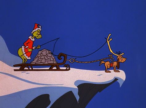 How the Grinch stole Christmas- a close second for favorite holiday special 💕 Max Pulling Sleigh Grinch, Christmas Widgets Cartoon, Grinches Sleigh, How The Grinch Stole Christmas Decor, Grinch Sleigh, Christmas Twitter Headers, Cartoon Grinch, Grinch Pictures, Grinch Door