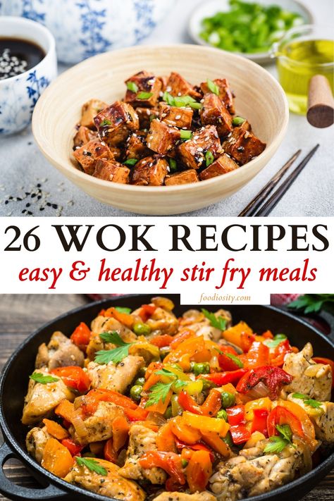 Embark on a culinary journey like no other with these 26 wok recipes that cater to a myriad of tastes and preferences. From the zesty Ginger Beef Stir-Fry to the earthy excellence of Mushroom and Snow Peas, this selection promises flavor-packed dishes. Easy Wok Recipes Dinners, What To Cook In A Wok, Healthy Stirfry Dinner Recipes, Best Wok Recipes, Wok Recipes Easy Stir Fry, Wok Pan Recipes, Wok Stir Fry Recipes, Cooking In A Wok, Electric Wok Recipes