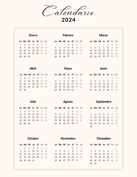 Un pin promocional de Pinterest para un calendario imprimible 2024 gratuito, destinado a hacer que la planificación de tu año sea simple y agradable. El llamado a la acción alienta a descargarlo inmediatamente para una planificación fácil y rápida del próximo año. Medicine Notes, Agenda Planner, Powerpoint Presentation, Chia, Sticker Paper, Bullet Journal, Black And White, Black, Molde