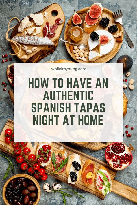 Easy Tapas Recipes, Spanish Tapas Party, Spanish Menu, Authentic Spanish Recipes, Tapas Night, Spanish Dinner, Tapas Dinner, Spanish Tapas Recipes, Traditional Spanish Recipes