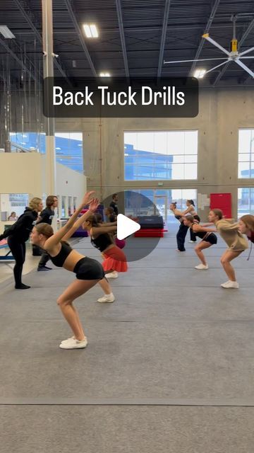 Back Tuck Drills At Home, Standing Tuck Drills, Back Tuck Drills, Tuck Drills, Tightlining Eyes, Cheerleading Skills, Tumbling Drills, Gymnastics Practice, Gymnastics Drills