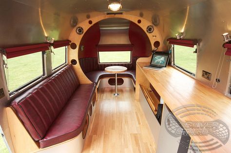 Airstream. Speakers! Bus Bar Ideas, Airstream Restoration, Bus Bar, Airstream Campers, Airstream Remodel, Airstream Interior, Airstream Renovation, Trailer Interior, Vintage Rv